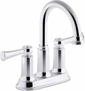 Kohler Aderlee Centerset Bathroom Sink Faucet - Polished Chrome (R21546-4D-CP)