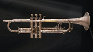 Vintage 1947 King Liberty Trumpet in Silver Plate!