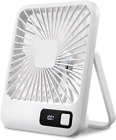 Venanoci Portable USB Desk Fan Rechargeable, LCD Display, Office, Home, Camping