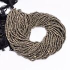 Natural Pyrite Gemstone Rondelle Shape Faceted Beads 3X3 mm Strand 13