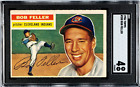 SGC 4 1956 Topps Baseball #200 Bob Feller HOF Cleveland Indians No Reserve