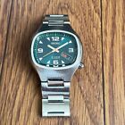 Vintage Seiko S-Wave 7S26-5010 Automatic Winding Green Dial Day/Date Mens Watch
