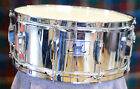 10 Lug Pearl Chrome Snare Drum with Travel Case/Snare Stand/Ludwig Snare Head