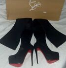 CHRISTIAN LOUBOUTIN MONICARINA LEATHER THIGH HIGH PLATFORM OVER THE KNEE BOOTS