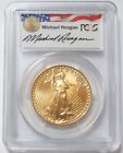 1986 GOLD AMERICAN EAGLE $50 COIN 1 OZ PCGS MS 69 REAGAN LEGACY SERIES SIGNED