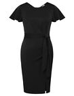 Hanna Nikole Black Dress 2024 Summer Holiday Sundresses Plus Size Tie Front P...