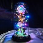 Enchanted Crystal Flower Gift - Galaxy Rose in Glass Dome - Valentines Day Gift