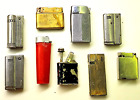 VTG LOT 9 pc of mixed brands/Imco/ Gamma antique cigarette LIGHTERS, NOT WORKING