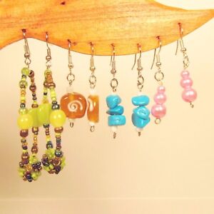 Wholesale Lot 20 PCS Assorted Styles & Colors Handmade Beaded Dangle Earrings