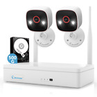 Jennov 3MP 2K FHD Outdoor Wireless Security Camera System Night Vision CCTV 500G