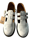 Dr Martens 8065 Shoes Womens Size 10 Mary Jane Smooth White Leather 2 strap
