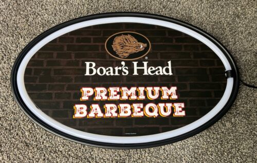 Boar’s Head Neon Sign “Premium Barbeque”