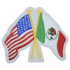 USA & Mexico Patch - United States Mexican Flags USA MX Badge 3-3/8