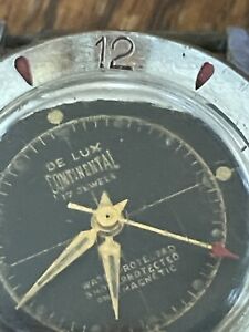 Vintage De Luxe Continental Michael Z Berger Wrist Watch, Needs New Crown