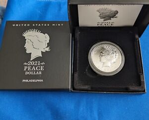 New Listing2021 P Silver Peace Dollar- With Original box and Certificate - View Photos