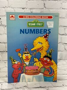 Golden A Big Coloring Book Sesame Street Numbers [1992]