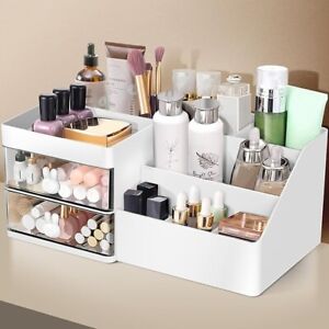 Makeup Organizer, Cosmetic Desk Storage Box with Drawers Skincare