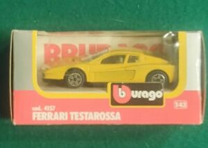 Burago 1/43 Scale Model Car Ferrari Testarossa Yellow #4157