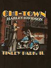 Vintage 2001 Harley - Davidson Men’s T-Shirt Chi-Town Size L Biker USA Illinois