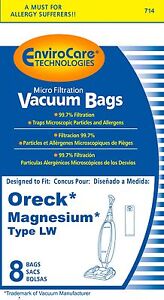 Oreck Magnesium Vacuum Bags, Type LW 8 Pack by EnviroCare