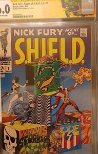 Nick Fury Agent of SHIELD #1 CGC 6.0 SS Jim Steranko Signed Signature Serie 1968
