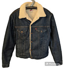 Vintage LEVI'S Denim Jacket Sherpa Lined Rancher Trucker Mens Sz LARGE (46) Blue