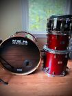 firethorn red pork pie lil squealer maple drum kit
