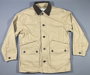 Orvis Field Barn Jacket Corduroy Collar Chore Coat Lg Quilted Liner Tan Hunting