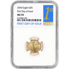 New Listing2024 American Gold Eagle 1/10 oz $5 - NGC MS70 First Day Issue 1st Label