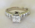 14K White Gold 0.55ct SI Princess Solitaire Diamond Ring - 3.60 gm, Sz 6, 1.03ct