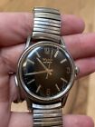 Vintage Wyler Incaflex Watch Wristwatch Black Dial Swiss As-Is For Parts/Repairs