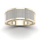 0.60Ct Diamond Wedding Band Ring Size 6 in 14k Yellow Gold Color H-I, Clarity I2