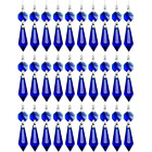 40X Blue Crystal Chandelier Lamp Icicle Prisms Parts Hanging Pendant Ornament
