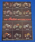 1975 INDIAN MOTORCYCLE LINE-UP - 12 DIFFERENT BIKES - CLASSIC COLOR PRINT AD