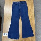 Vintage 70s 80s Bell Bottoms Men’s 32x32 Blue Denim Jeans Rare Vtg