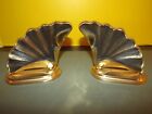MCM Crowning Touch Collectibles-Polished Solid Brass Fan FIgural Bookends