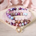 Rose Quartz Emperor Stone 108 Mala Beads Moon Charm Bracelet Spiritual Bracelets