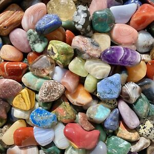 1lb JUMBO Lot Polished Rocks - Tumbled Stones Gemstone Mix - Healing and Reiki