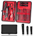 Nail clipper set Kit 18 Pieces manicure professional Women men Stainless steel