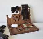 Wood Nightstand Docking Station With Gun Stand And Wireless Phone Charger - MOHR