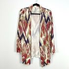 Chico's 0 Cardigan Sweater Women's Small Chevron Open Front Long Sleeve Knit