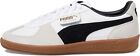 Puma Palermo Leather White / Gray Men's Casual Lace Up Sneakers 39646401