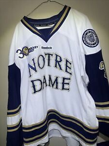Notre Dame Hockey Jersey . Game Used Reebok Size 58. Goalie
