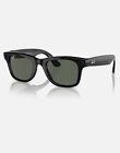 Ray-Ban Meta Wayfarer Smart Glasses Sunglass Shiny Black Frame with G-15 Green