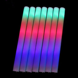 100-500 LED Light Up Foam Sticks Wand Rally Batons DJ Flashing Glow Stick Party