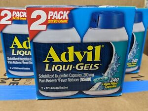 Advil Liqui-Gels Ibuprofen 200 mg. , 240 Liquid Cap, Exp 02/2025
