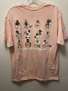 Rappers with puppies T-shirt preowned size large Rick Ross Snoop Biggie Andre
