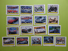 Lot 17x Vintage 80s/90s Bubble Gum Wrappers Stickers Super Cars Motorcycles