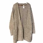 TORRID 5 5x Open Cardigan Sweater Pockets Long Gray Speckled Knit Soft NWT