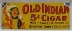 Vintage Old Indian Cigars Porcelain Sign Tobacco Pipe Smoke Distributor 10
